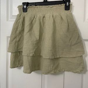 Olive Layered Skirt